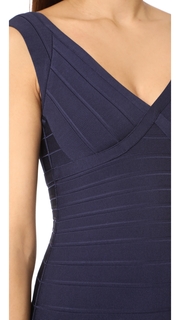 Herve Leger Sleeveless Cocktail Dress