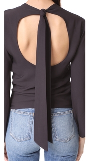 Helmut Lang Low Back Viscose Top