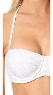 Kate Spade New York Embroidered Underwire Bikini Top