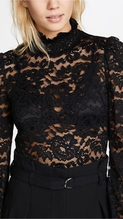 LAGENCE Samara Lace Turtleneck