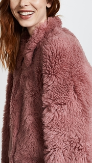 Madewell Pink Mongolian Shearling Jacket
