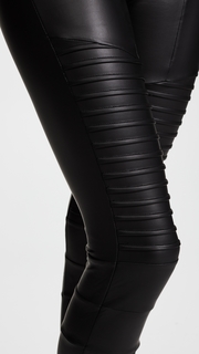 Plush Fleece Lined Liquid Moto Leggings