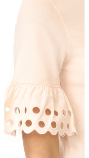 See by Chloe Eyelet Sleeve Tee