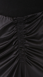 Theory Ruched Satin Skirt