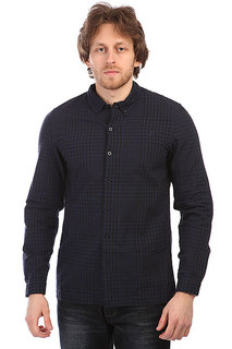 Рубашка Fred Perry Distorted Gingham Shirt Dark Navy