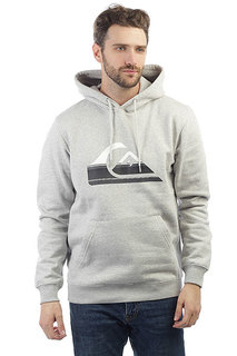 Толстовка кенгуру Quiksilver Big Logo Hood Light Grey Heather