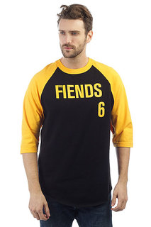 Лонгслив Creature 3/4 Creature Bad News Raglan Black/Gold