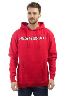 Толстовка кенгуру Independent Bar/Cross Pullover Hooded Red