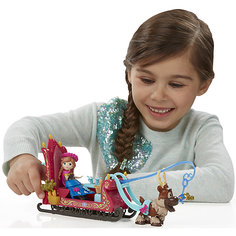 Игровой набор Маленькие куклы Анна, Свен и сани,  Холодное сердце Hasbro