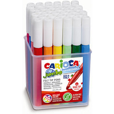 Набор фломастеров CARIOCA JUMBO, 36 цв., в пластиковом боксе