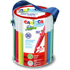 Набор фломастеров CARIOCA JUMBO, 50 шт., в пластиковом боксе