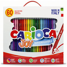 Набор фломастеров CARIOCA JOY, 60 цв., в чемоданчике картонном