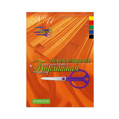 Набор цветной бумаги № 11 Альт А4, 5 листов (бархатная, самоклеющаяся)