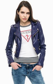 Фиолетовая куртка косуха Guess