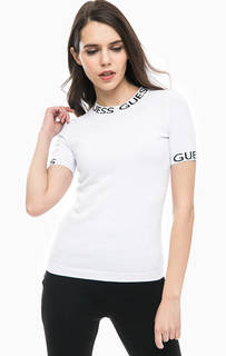 Белый джемпер с короткими рукавами Guess