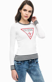 Белый джемпер с длинными рукавами Guess
