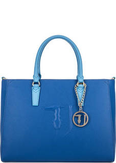 Синяя сумка с тонким плечевым ремнем Trussardi Jeans