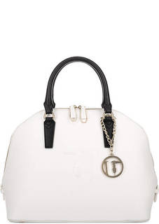 Сумка белого цвета со съемным плечевым ремнем Trussardi Jeans