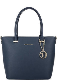 Синяя сумка в форме трапеции Trussardi Jeans