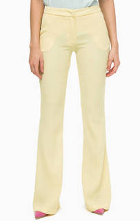 Желтые расклешенные брюки Trussardi Jeans