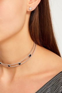 Серебряные серьги с кристаллами Exclaim