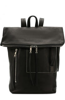 Кожаный рюкзак с внешним карманом на молнии Rick Owens