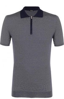 Хлопковое поло с короткими рукавами Kiton
