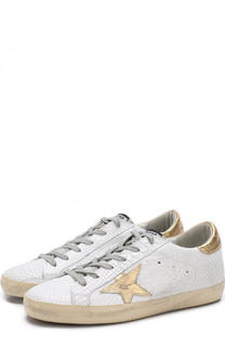 Кожаные кед SuperStar с тиснением Golden Goose Deluxe Brand