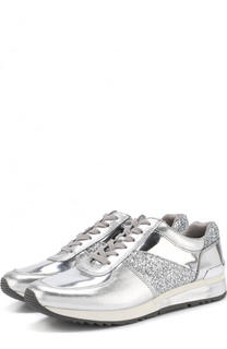 Кросcовки Allie из металлизированной кожи с глиттером MICHAEL Michael Kors