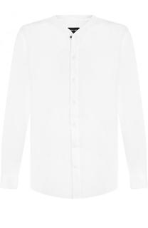 Льняная однотонная рубашка Giorgio Armani