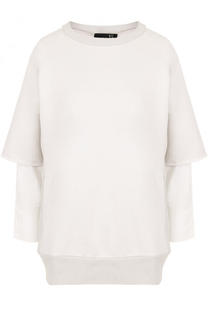 Хлопковый свитшот с круглым вырезом Yohji Yamamoto