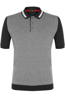 Хлопковое поло с короткими рукавами Kiton