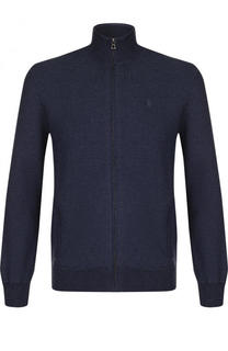 Хлопковый кардиган на молнии с воротником-стойкой Polo Ralph Lauren