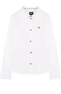 Хлопковая рубашка Armani Junior