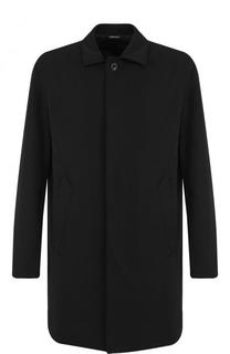 Однобортный плащ прямого кроя Giorgio Armani