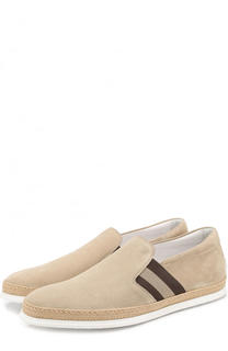 Замшевые слипоны с отделкой Tod’s Tods