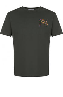 Хлопковая футболка с круглым вырезом J.W. Anderson