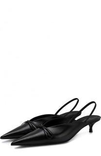 Кожаные туфли Knife на каблуке kitten heel Balenciaga