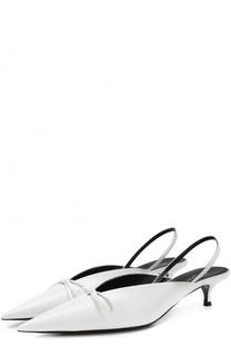 Кожаные туфли Knife на каблуке kitten heel Balenciaga