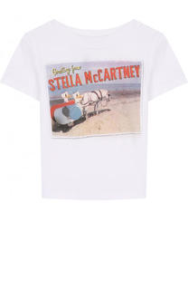 Хлопковая футболка с принтом Stella McCartney