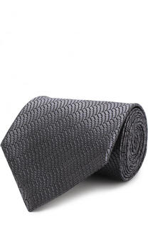 Шелковый галстук с узором Ermenegildo Zegna