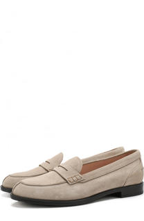 Замшевые пенни-лоферы с перемычкой Tod’s Tods
