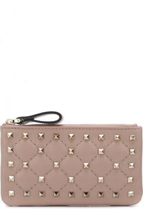 Кожаный футляр для ключей Rockstud Spike на молнии Valentino