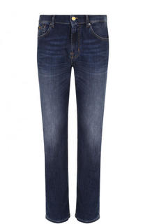 Джинсы прямого кроя с потертостями 7 For All Mankind