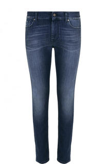 Джинсы прямого кроя с потертостями 7 For All Mankind