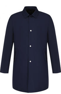 Однобортный плащ прямого кроя Kiton