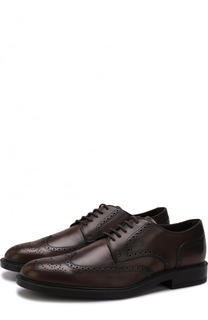 Кожаные дерби с брогированием Tod’s Tods
