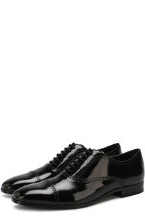 Кожаные оксфорды с брогированием Tod’s Tods