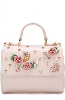 Кожаная сумка с декором Dolce &amp; Gabbana