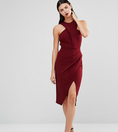 Облегающее платье-футляр миди с лифом из крепа ASOS TALL - Красный